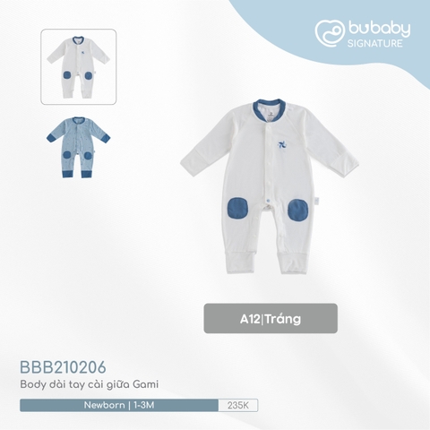 BU - Body dài tay cài giữa Gami - A12|Trắng - BBB210206 - 1- - SS24.T7A