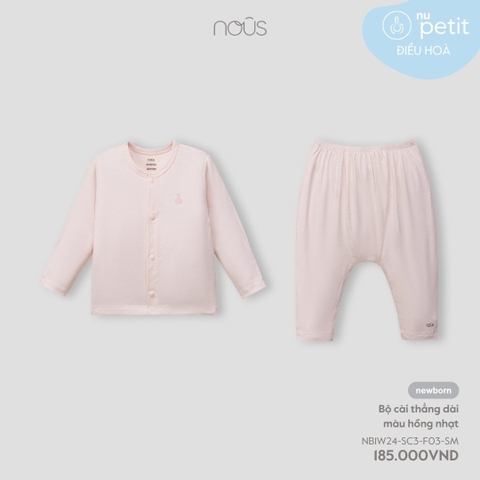 NOUS - Bộ cài thẳng dài màu hồng nhạt - Nu Petit - NB - SS24.T7A