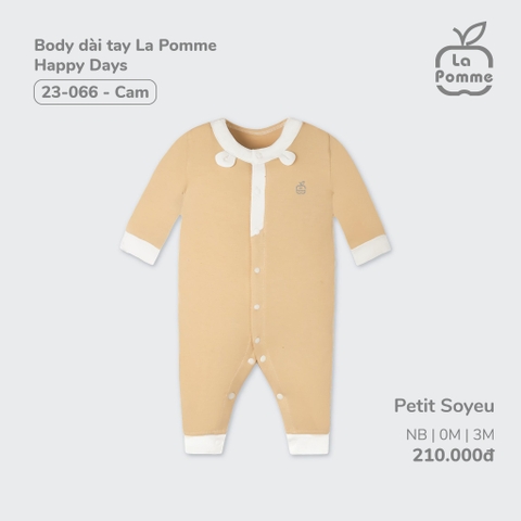 LP - Body dài tay La Pomme Happy Days - Newborn Be (Cam) - SS24.T7A