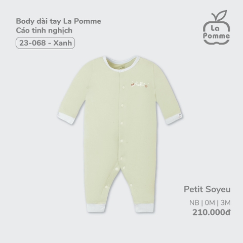 LP - Body dài tay La Pomme Cáo tinh nghịch - Neborn Xanh - SS24.T7A