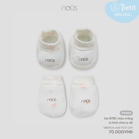 NOUS - Set BTBC màu trắng in hình cherry đỏ - FS - SS24.T7B - Set BTBC màu trắng in hình cherry đỏ - . hình cherry đỏ - FS