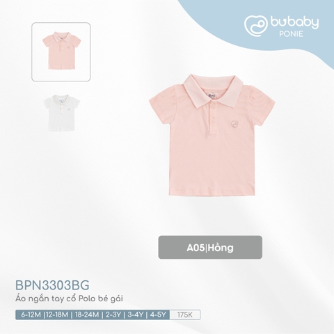 BU S10 - Áo ngắn tay cổ Polo bé gái - BPN3303BG - Hồng - 18-24M - SS24.T8A