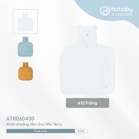 BU - Khăn choàng tắm chui đầu Terry - Trắng - Free size - SS24.T8B