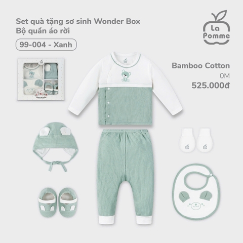 LP - Set quà tặng sơ sinh Wonder Box - Bộ quần áo rời - Xanh - SS24.T8B