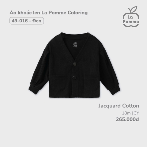 LP - Áo khoác len La Pomme Coloring - 18M Đen - ZTD - SS24.T9A