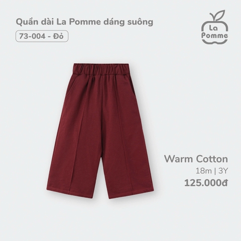 LP - Quần dài La Pomme dáng suông - Đỏ - ZTD - SS24.T9A