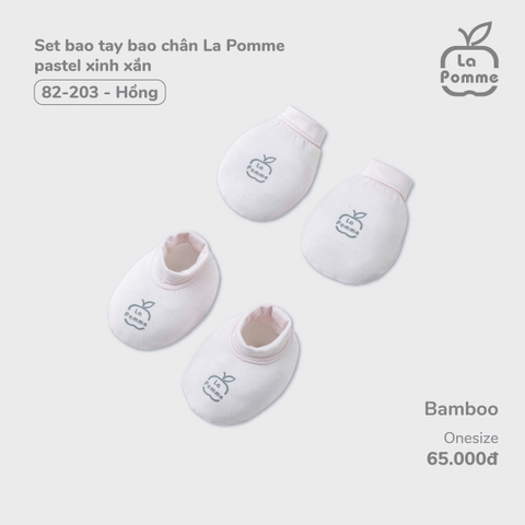 LP - Set bao tay bao chân La Pomme pastel xinh xắn - Hồng - SS24.T9B