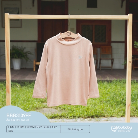 BU S25 - Áo dài tay cao cổ - BBB3109FF - Hồng be - 3-4Y - SS24.T10A