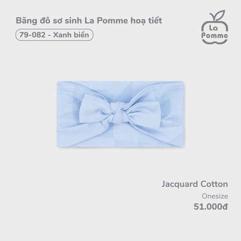 LP - Băng đô sơ sinh La Pomme hoạ tiết - Xanh biển - SS24.T10A
