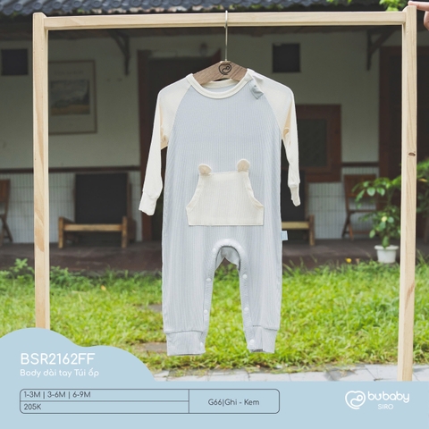 BU - Body dài tay Túi ốp - Ghi - Kem - 1- - SS24.T10B