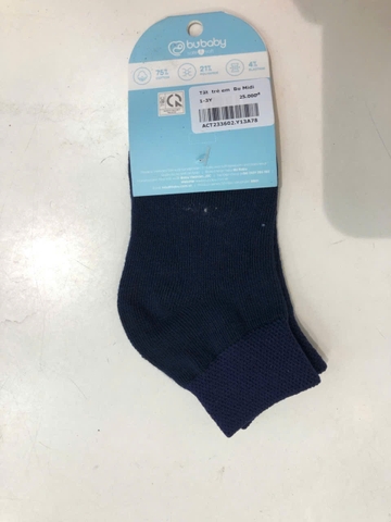 BU S30 - Tất trẻ em Bu Midi - ACT233602 - Navy - 1-3Y - SS25.BP