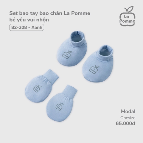LP - Set bao tay bao chân La Pomme bé yêu vui nhộn - Xanh - SS24.T11B