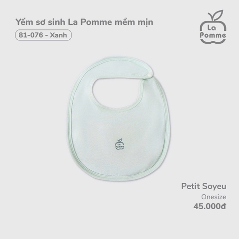 LP - Yếm sơ sinh La Pomme mềm mịn - Xanh - SS24.T12A