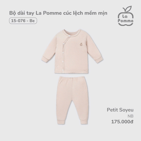 LP - Bộ dài tay La Pomme cúc lệch mềm mịn - Newborn Be - SS24.T12A