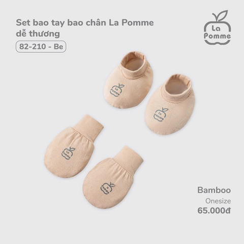 LP - Set bao tay bao chân La Pomme dễ thương - Be - SS24.T12A