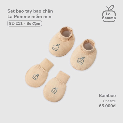 LP - Set bao tay bao chân La Pomme mềm mịn - Be đậm - SS24.T12A