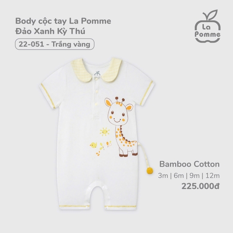 LP - Body cộc tay La Pomme Đảo Xanh Kỳ Thú - Vàng - 9-12M - SS25.T1A