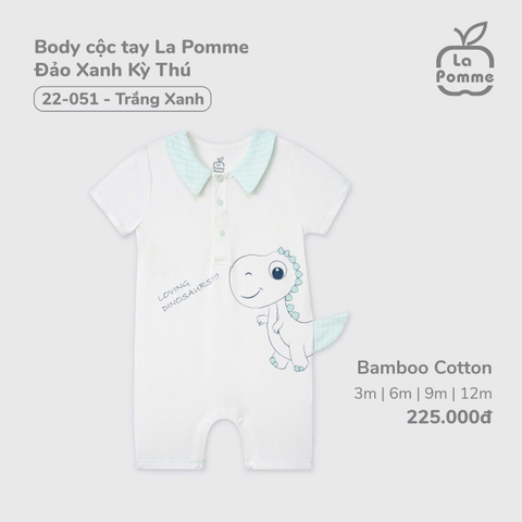 LP S20 - Body cộc tay La Pomme Đảo Xanh Kỳ Thú - Xanh - 6-9M - SS25.T1A