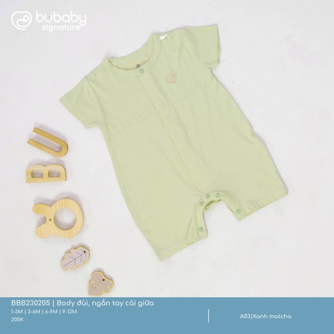 BU - Body đùi, ngắn tay cài giữa - Xanh matcha - SS25.T1A