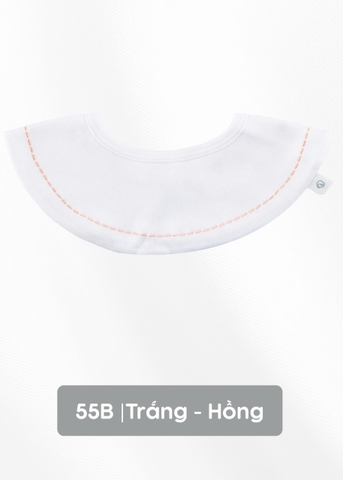 BU - Yếm cài sau C - ACT011000 - Trắng + Hồng - FS - SS25.T4A