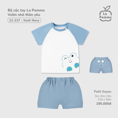LP S10 - Bộ cộc tay La Pomme Vườn nhỏ thân yêu - Xanh - 9-12M - SS25.T5A