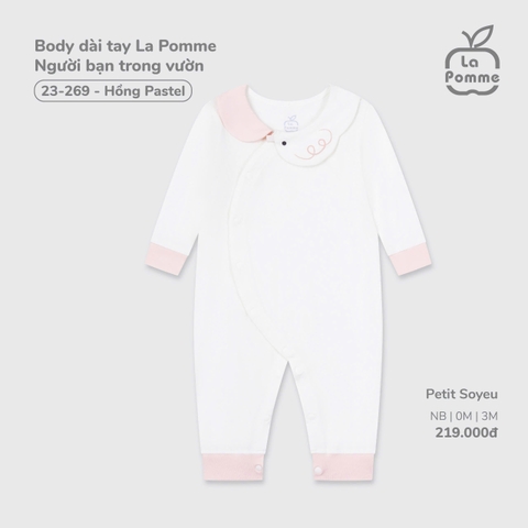LP - Body dài tay La Pomme Người bạn trong vườn - Hồng - SS25.T5B