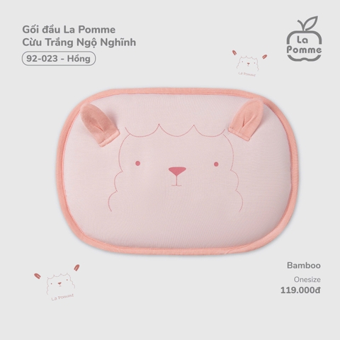LP - Gối đầu La Pomme Cừu Trắng Ngộ Nghĩnh - Hồng - SS25.T5B