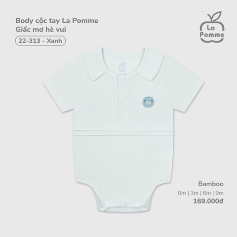 LP S10 - Body cộc tay La Pomme Giấc mơ hè vui - Xanh - 6-9M - SS25.T5B