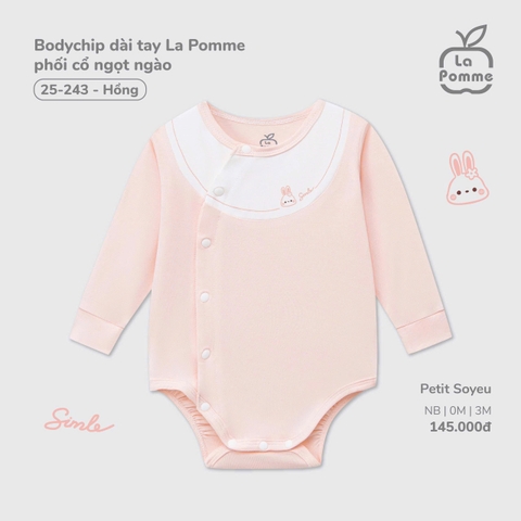 LP - Body chip dài tay La Pomme phối cổ ngọt ngào - Hồng - SS25.T6A
