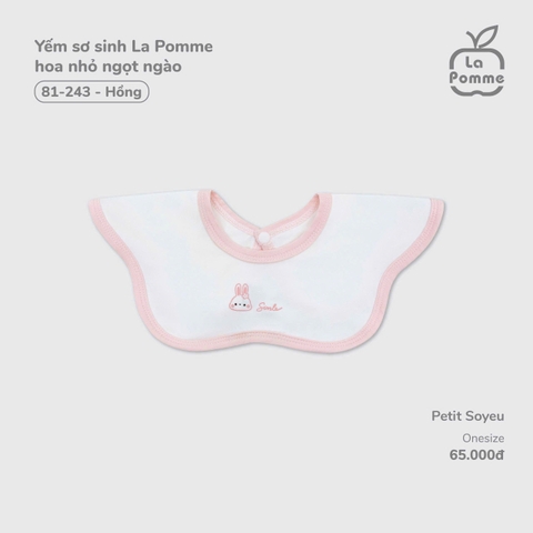 LP - Yếm sơ sinh La Pomme hoa nhỏ ngọt ngào - Hồng - SS25.T6A