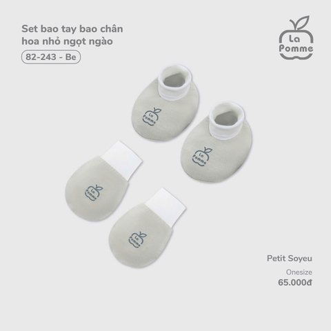 LP - Set bao tay bao chân hoa nhỏ ngọt ngào - Be - SS25.T6A