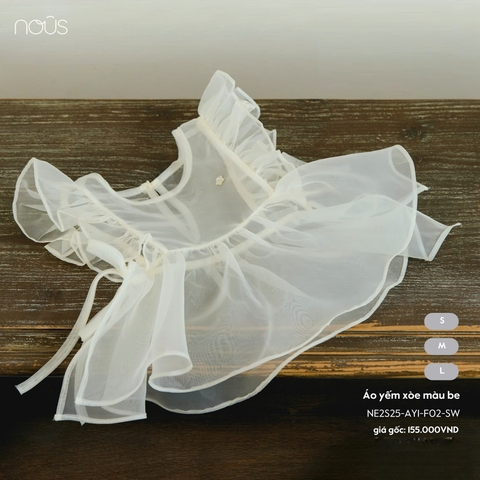 NOUS NP25 - Áo yếm xòe màu be - S - SS25.T6B