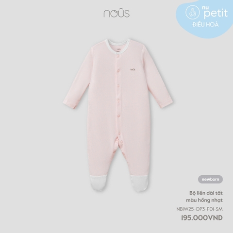 NOUS - Body dài tất màu hồng nhạt - Newborn - SS25.T7A