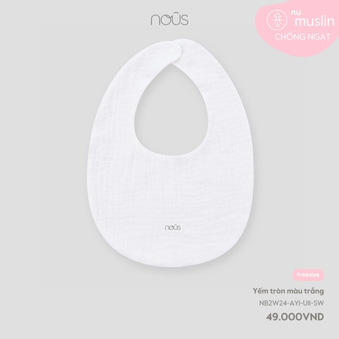 NOUS - Yếm tròn màu trắng - SS25.T7A