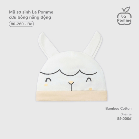 LP - Mũ sơ sinh La Pomme cừu bông năng động - Be - SS25.T7A