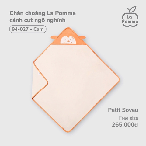 LP - Chăn choàng La Pomme cánh cụt ngộ nghĩnh - Cam - SS25.T7A