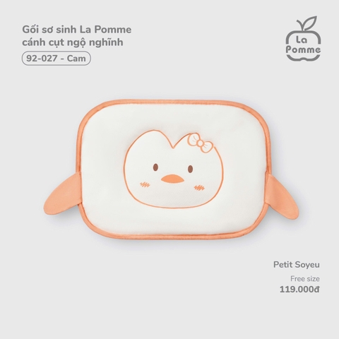 LP - Gối sơ sinh La Pomme cánh cụt ngộ nghĩnh - Cam - SS25.T7A