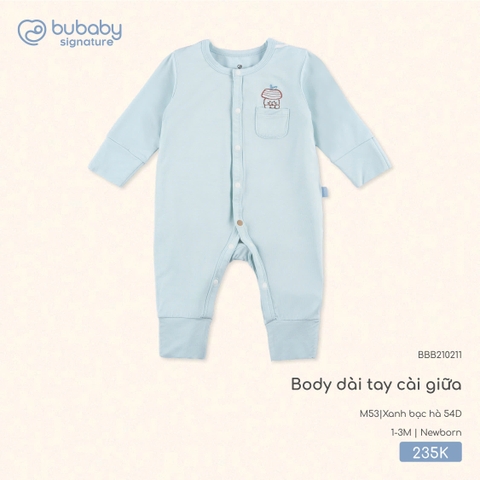 BU - Body dài tay cài giữa - BBB210211 - Xanh bạc hà 54D - Newborn - SS25.T7C