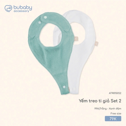 BU - Yếm treo ti giả Set 2 - ATR0150S2 - Trắng + Xanh đậm - FS - SS25.T7C