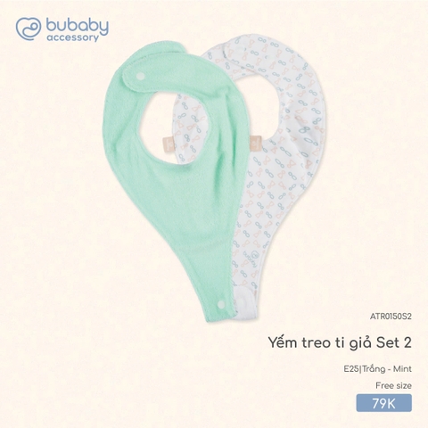 BU - Yếm treo ti giả Set 2 - ATR0150S2 - Trắng + Mint - FS - SS25.T7C