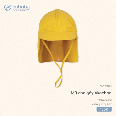 BU - Mũ che gáy Akachan - ALN192503 - Vàng mơ - 3-5Y - SS25.T7C