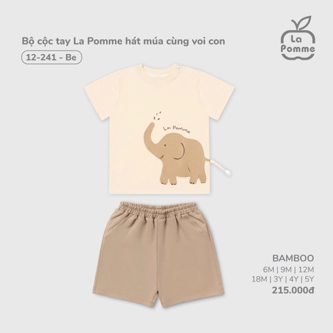LP - Bộ cộc tay La Pomme hát múa cùng voi con - Be - 2-3Y - SS25.T8A