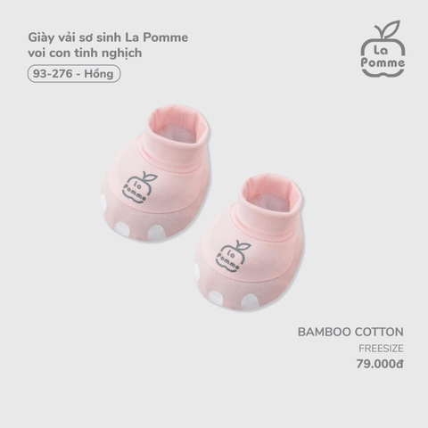 LP - Giày vải sơ sinh La Pomme voi con tinh nghịch - Hồng - FS - SS25.T8A