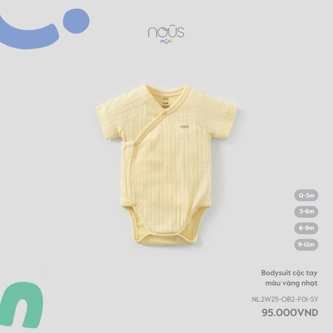 NOUS MINI - Body chip cộc tay màu vàng nhạt - SS25.T8B