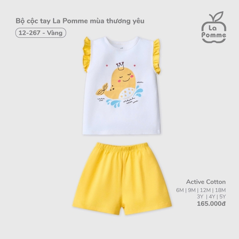 LP - Bộ cộc tay La Pomme mùa thương yêu - Vàng - 18-24M - SS25.T8C
