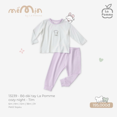 LP - Bộ dài tay La Pomme cozy night - Tím - 9-12M - SS25.T8C