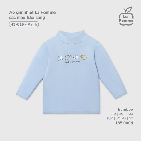 LP - Áo giữ nhiệt La Pomme sắc màu tươi sáng - Xanh - 3-4Y - SS25.T9B