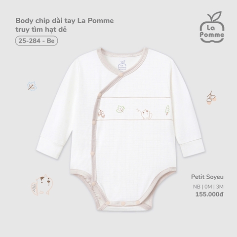 LP - Body chip dài tay La Pomme truy tìm hạt dẻ - Be - SS25.T9B