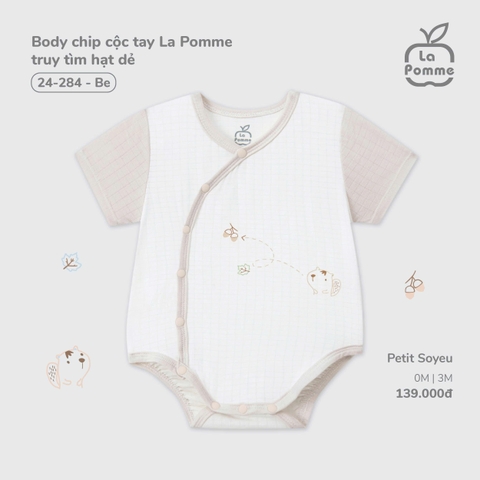 LP - Body chip cộc tay La Pomme truy tìm hạt dẻ - Be - SS25.T9B