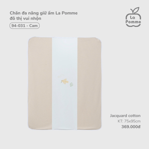 LP - Chăn đa năng giữ ấm La Pomme đô thị vui nhộn - Cam - SS25.T10B